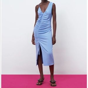 Zara blue dress , such a beautiful fit